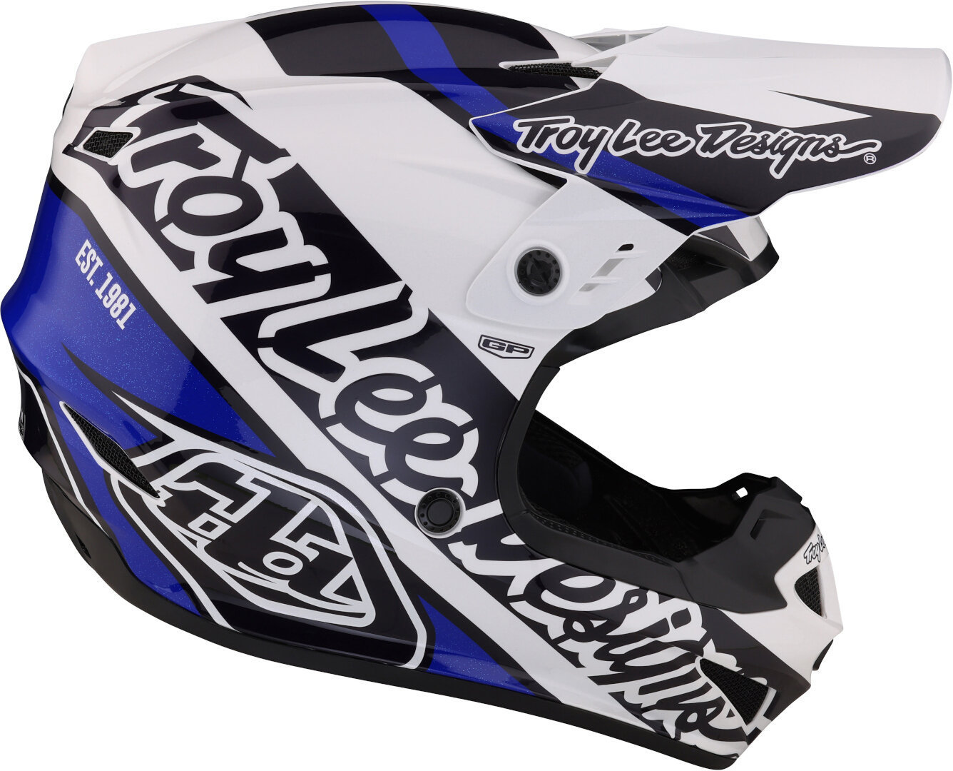 Troy Lee Designs GP Slice Cască de motocross Negru/Alb/Albastru XS (54/55) Figura 5