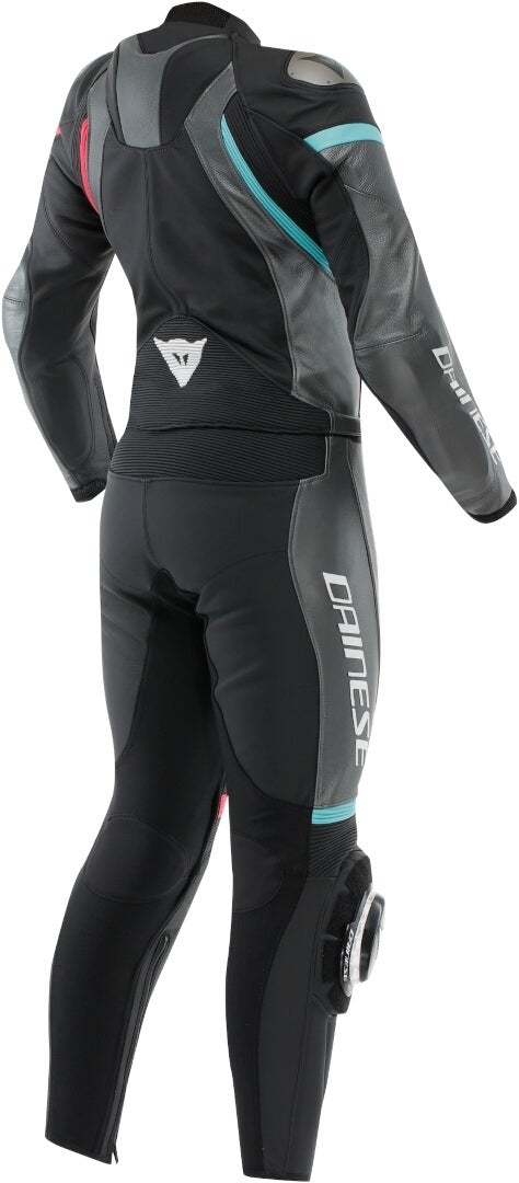Dainese Fulminea 2.0 Damen 2-Teiler Motorrad Lederkombi schwarz/hellblau/pink 54 Abbildung 2