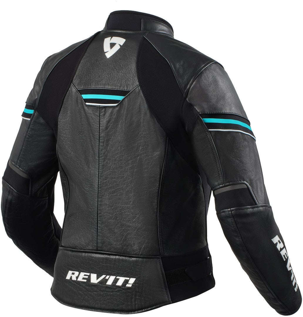 Revit Median Ladies Motorcycle Leather Jacket black/turquoise 44 Figure 2