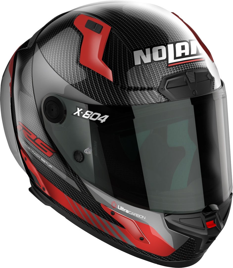 Nolan X-804 RS Ultra Carbon Hot Lap Hjelm sort/grå/rød L (60) Figur 2