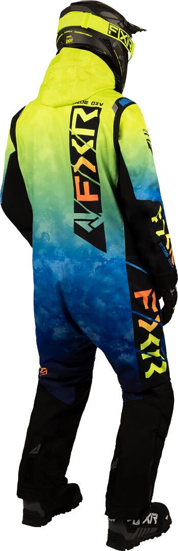 FXR Helium Lite 2023 One Piece Snowmobile Suit blue/yellow XL Figure 2