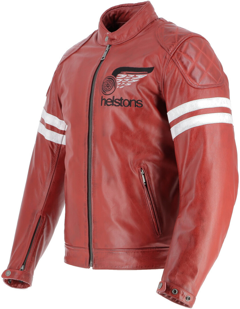 Helstons Jake Speed Motorcycle Leather Jacket red L Figure 4