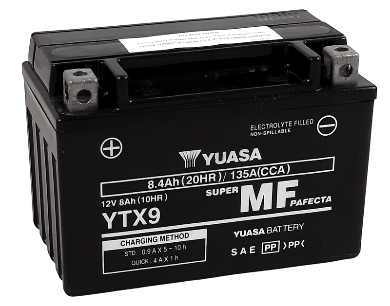YUASA YUASA underhållsfri YUASA-batterifabrik aktiverad - YTX9 FA Underhållsfritt batteri Figur 1