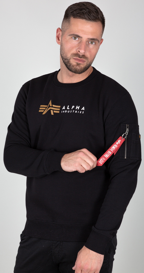 Alpha Industries Label セーター 黒 L 図1