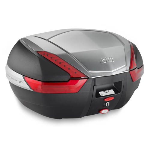 GIVI V47 Monokey Aluminiumtoppfodral Svart/silver/rött 47 Ltr. Figur 3