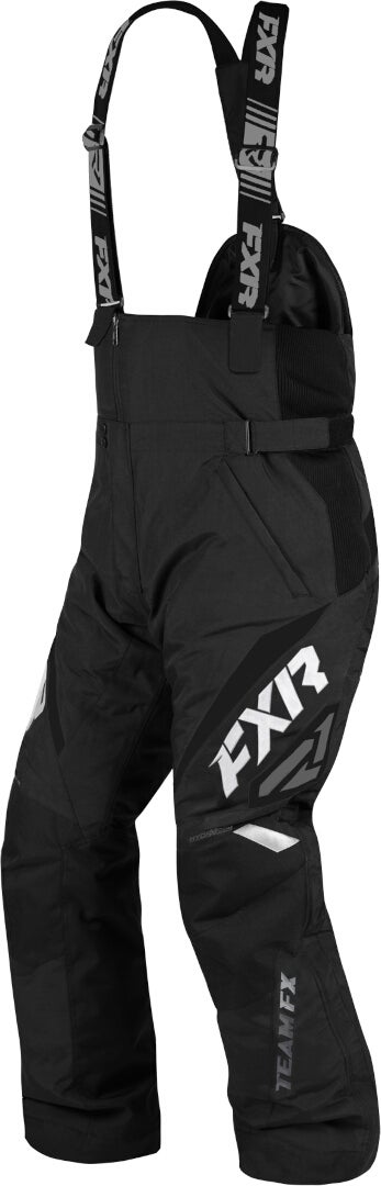 FXR Team FX 2023 Snowmobile Bib Pants black/white Short 5XL Figure 1