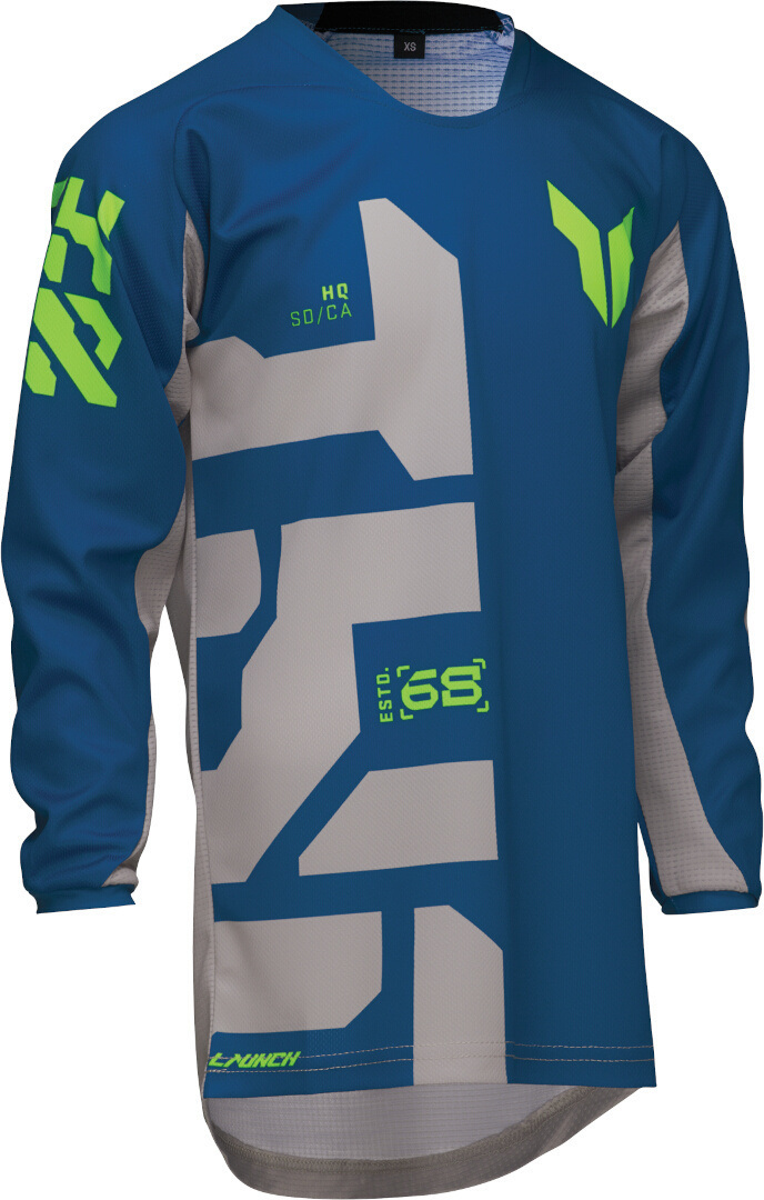 Thor Launchmode Forge Camisa de Motocross Juvenil azul/cinza XL Figura 2