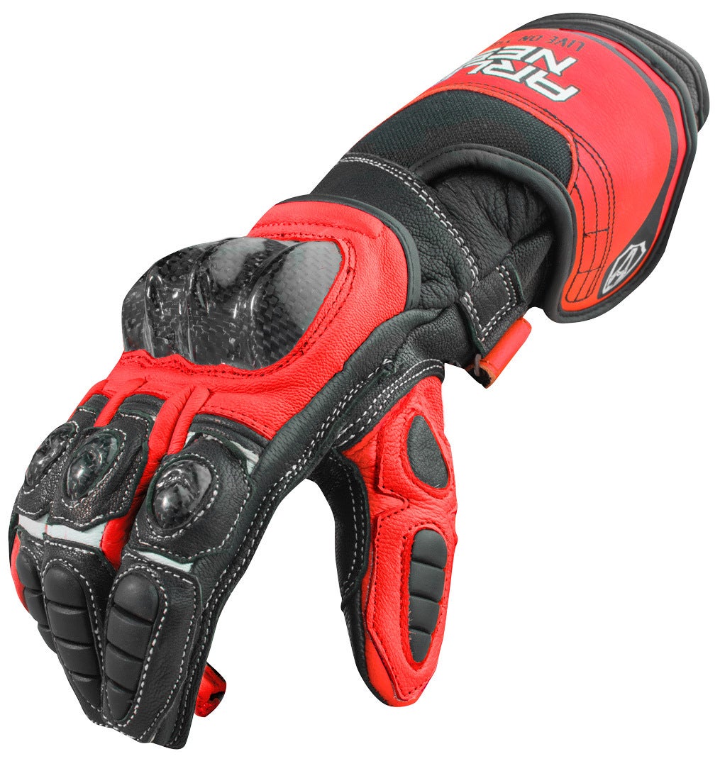 Arlen Ness Mugello Motorcykelhandsker sort/rød 2XL Figur 2