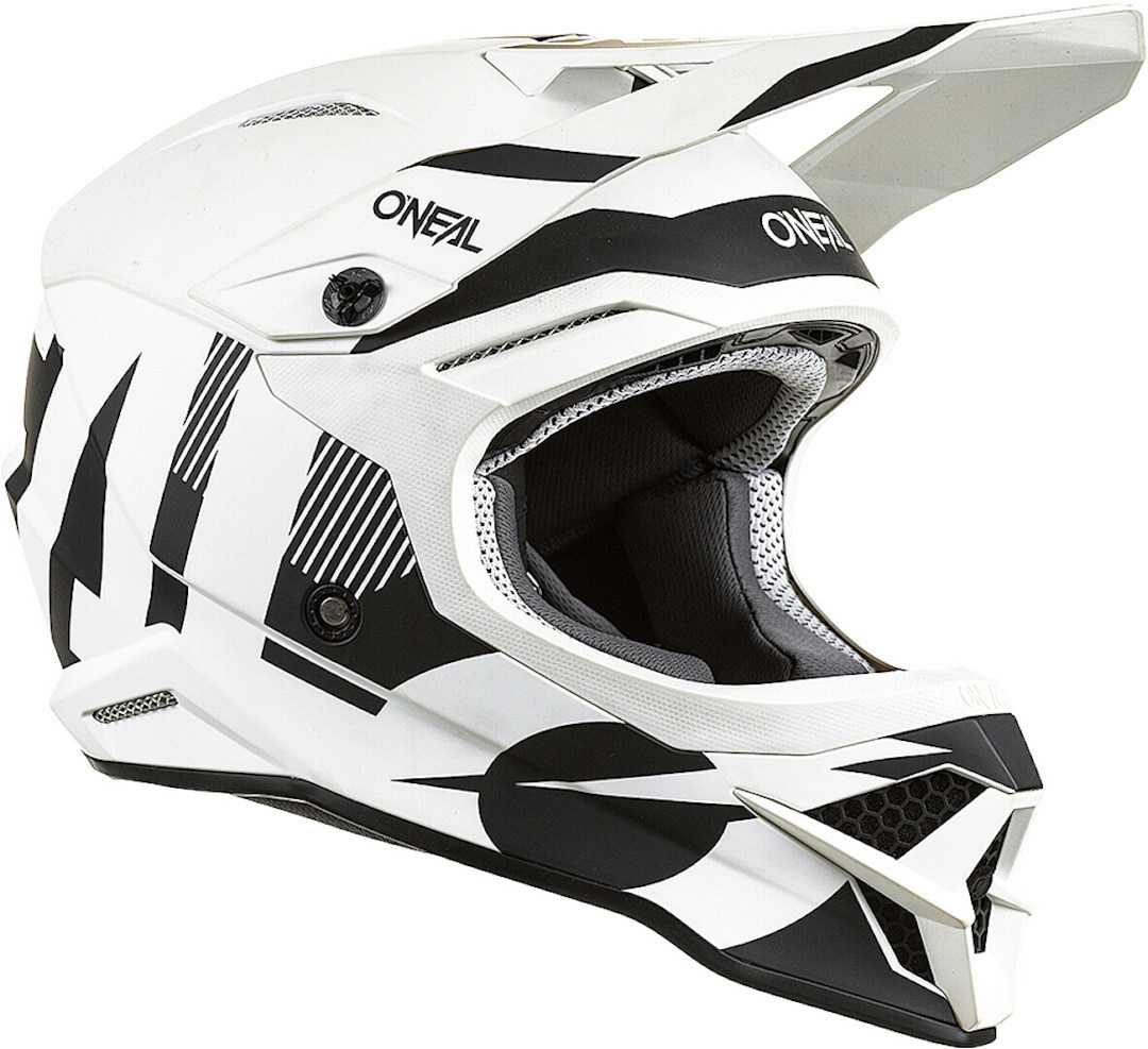 Oneal 3Series Vertical V.22 Cască de motocross alb/negru S (55/56) Figura 3