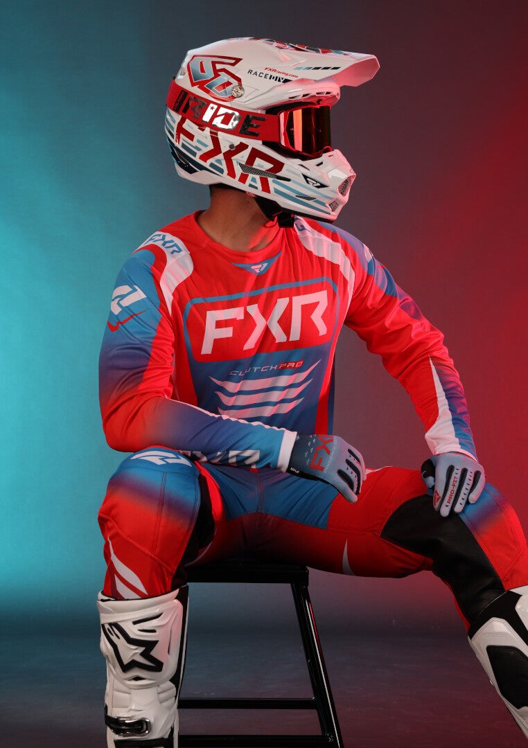 FXR Clutch Pro 2025 Motocross Jersey red/white/blue M Figure 5