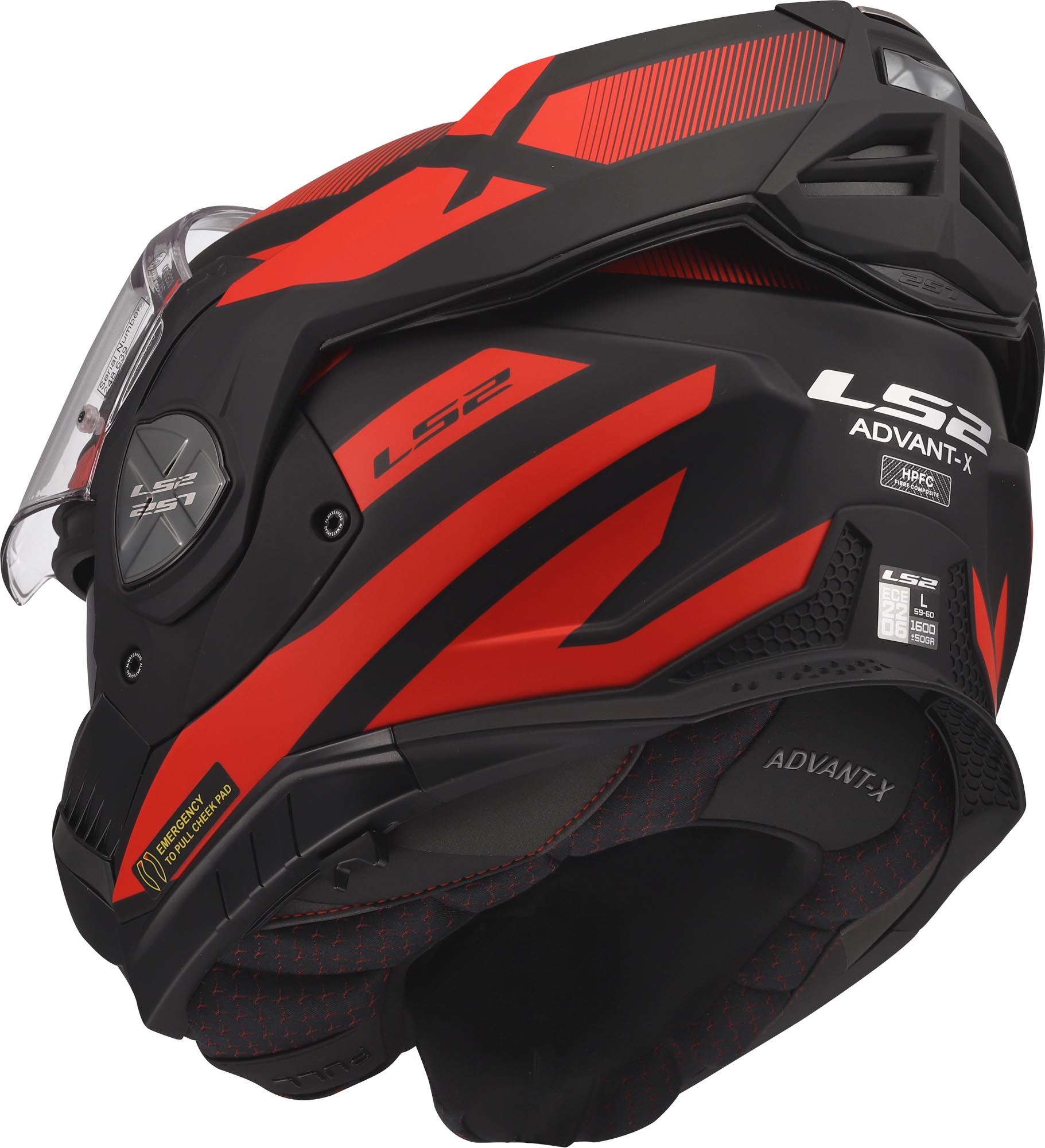 LS2 FF901 Advant X Nova Klapphelm schwarz/rot XL (61/62) Abbildung 15