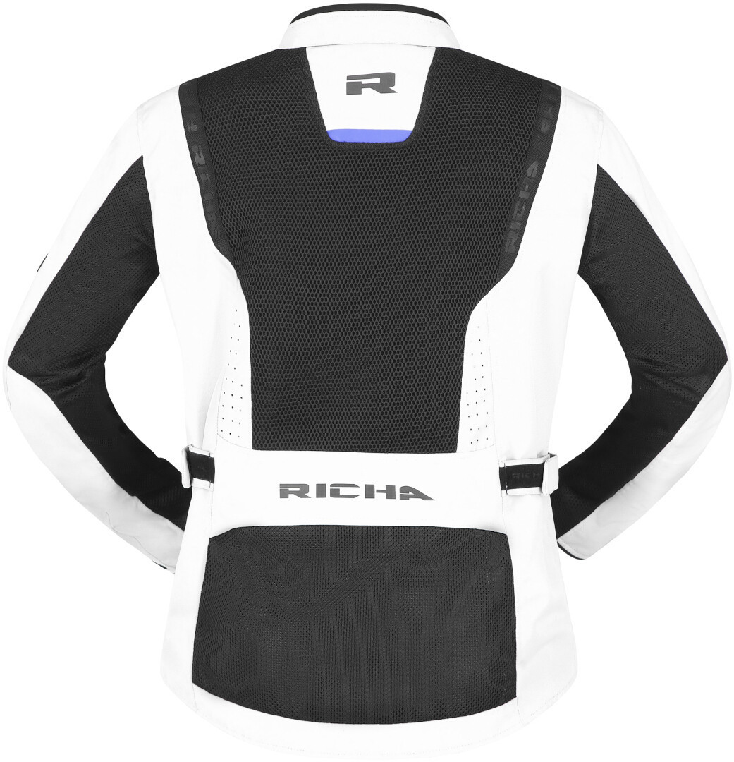 Richa Monaco Mesh WP wasserdichte Motorrad Textiljacke hellgrau/schwarz XL Abbildung 3