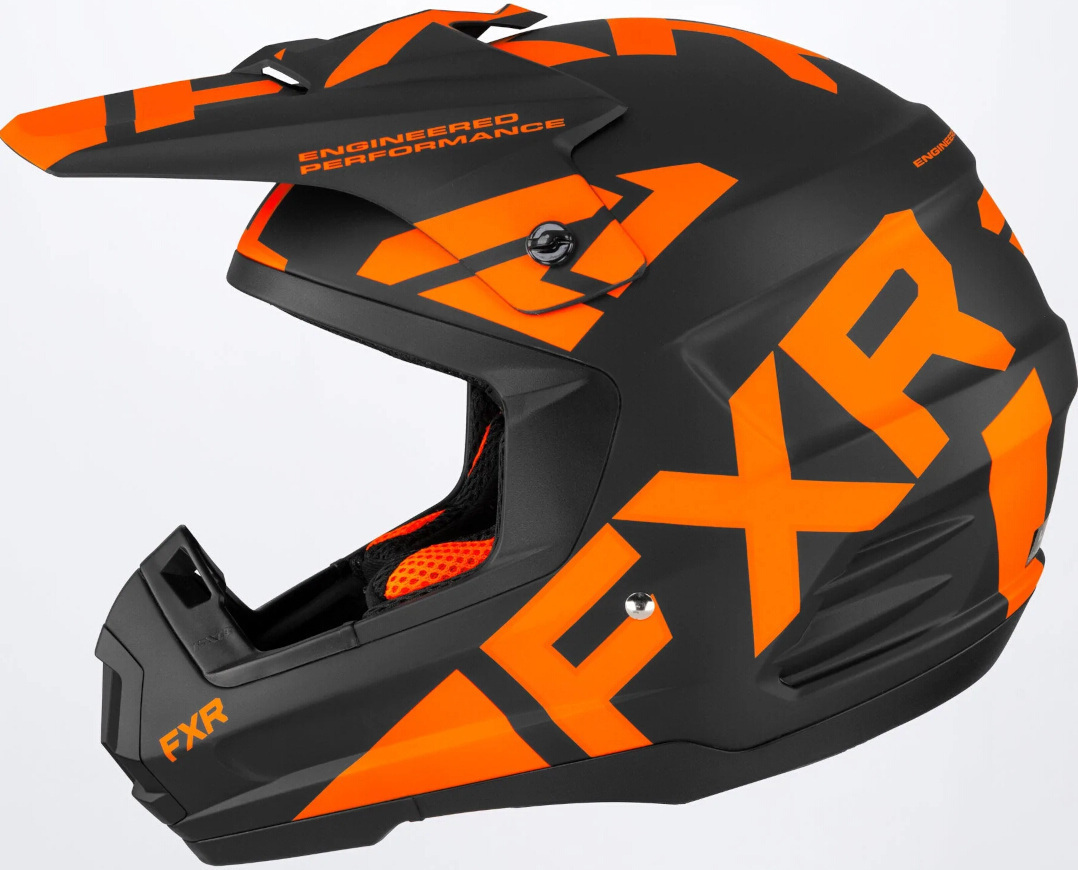 FXR Torque Team Snowmobile Helmet black/orange S (55/56) Figure 2