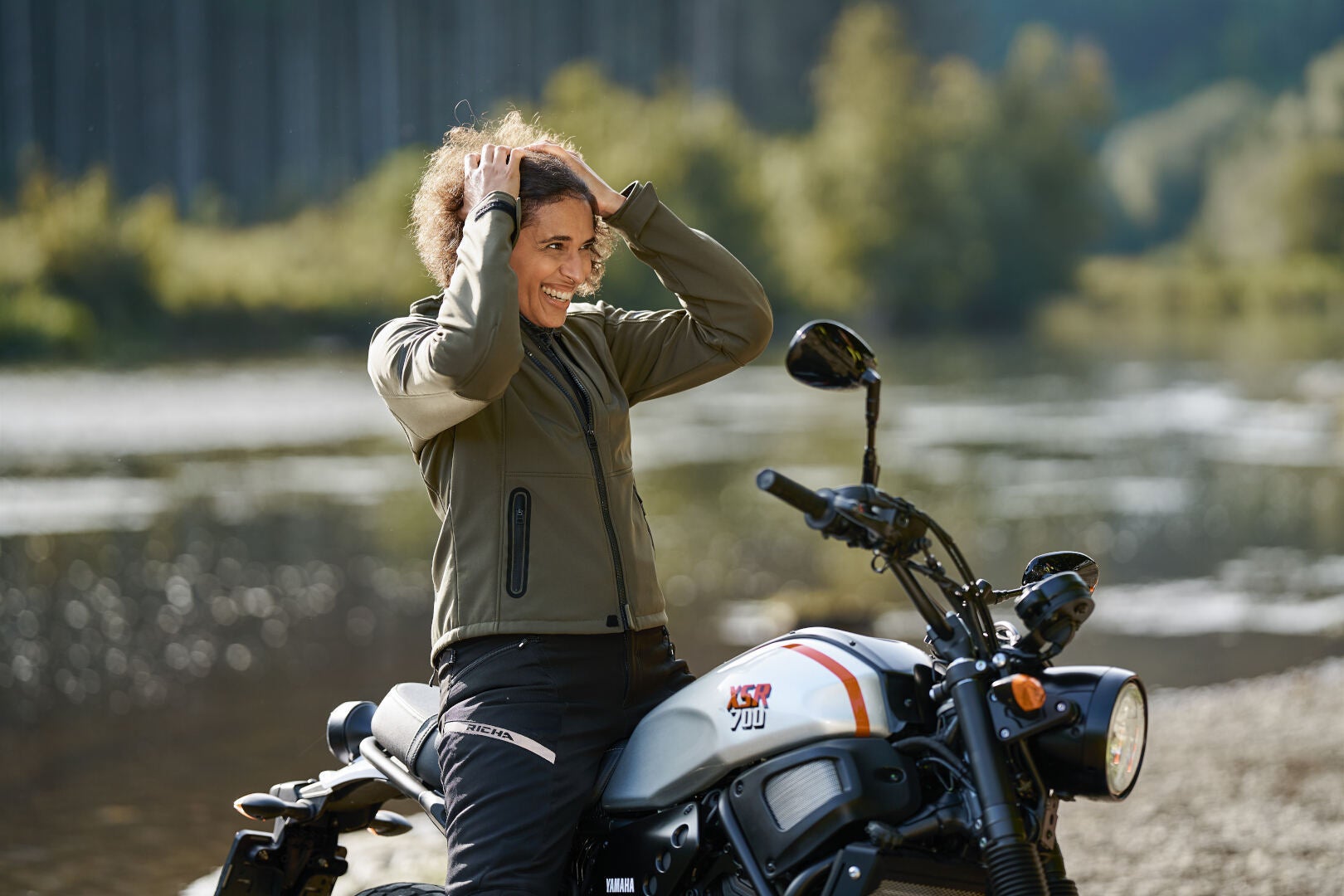 Richa Vanquish 2 Dames Motorfiets Textiel Jas Olive M Figuur 6