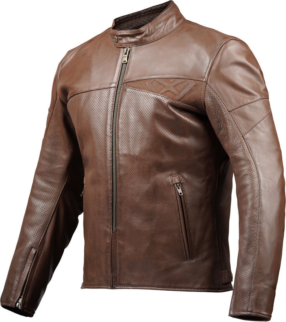 Ixon Cranky Air Perforated Motorcycle Leather Jacket brown XL Figure 1