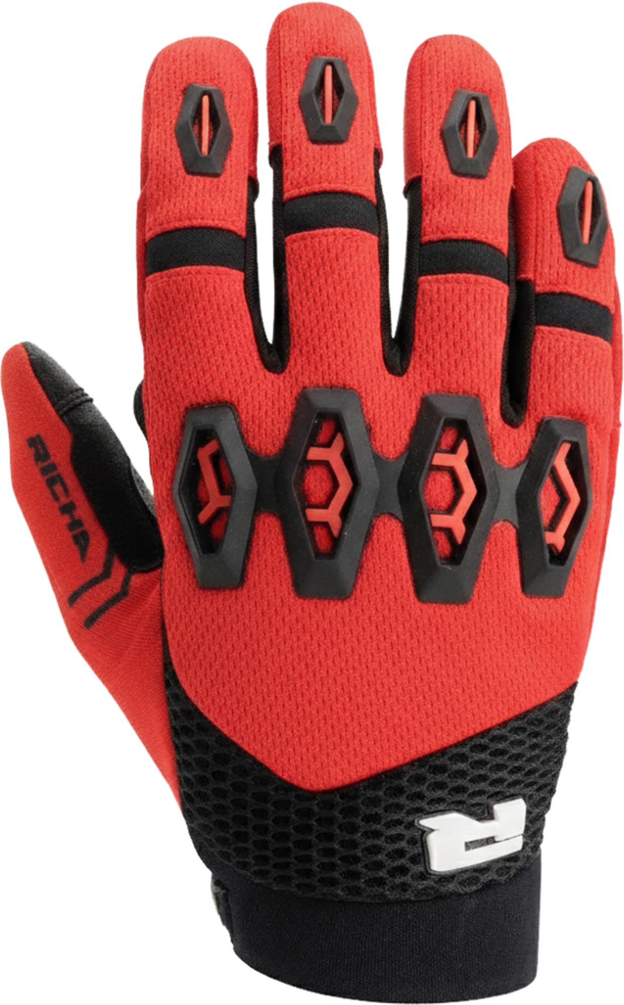Richa R-MX Luvas de Motocross preto/vermelho L Figura 1