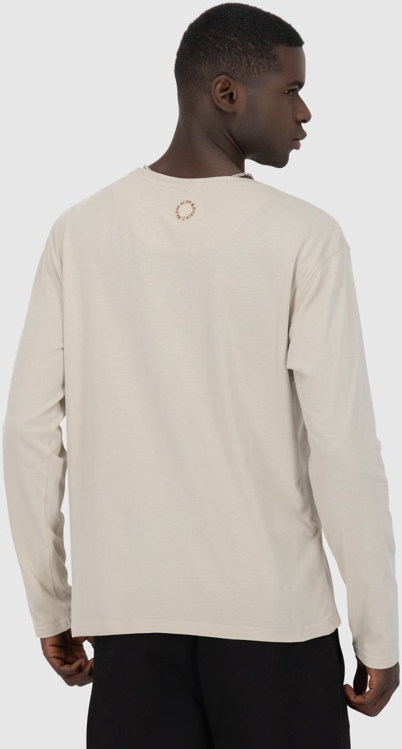 Alife And Kickin AlexAK A Longsleeve Manica lunga beige M Figura 4