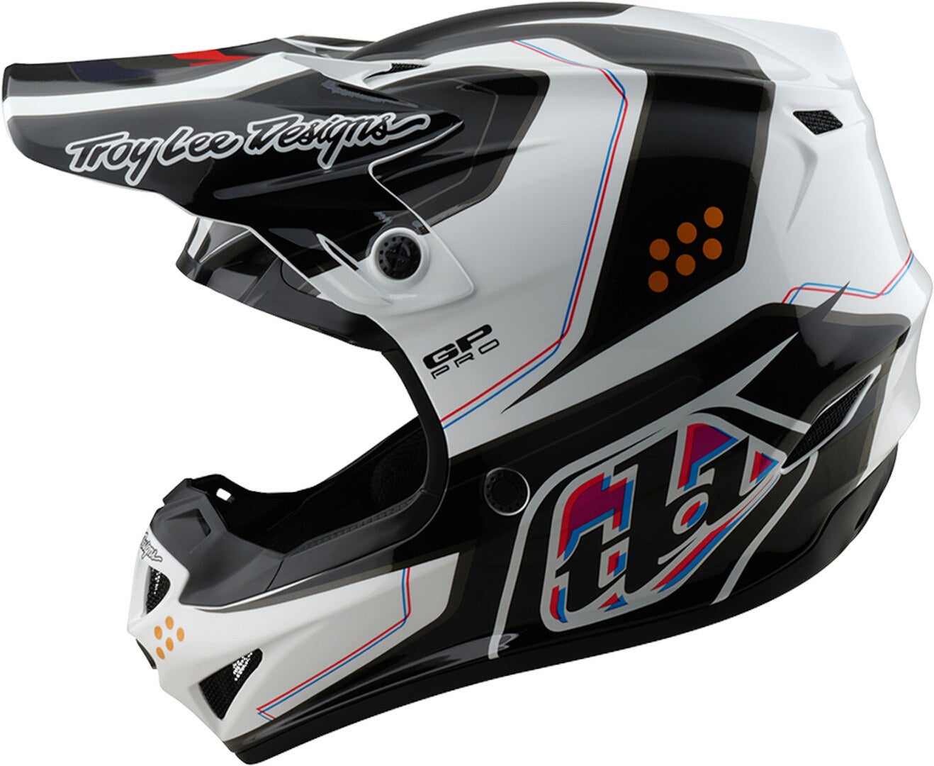 Troy Lee Designs GP Pro MIPS Trooper Motoross Helm zwart/wit/blauw/rood M (57/58) Figuur 2