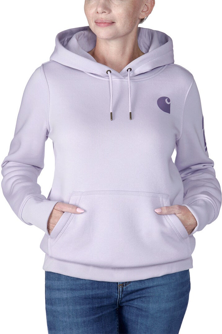 Carhartt Clarksburg Logo Ladies Hoodie white/purple S Figure 2