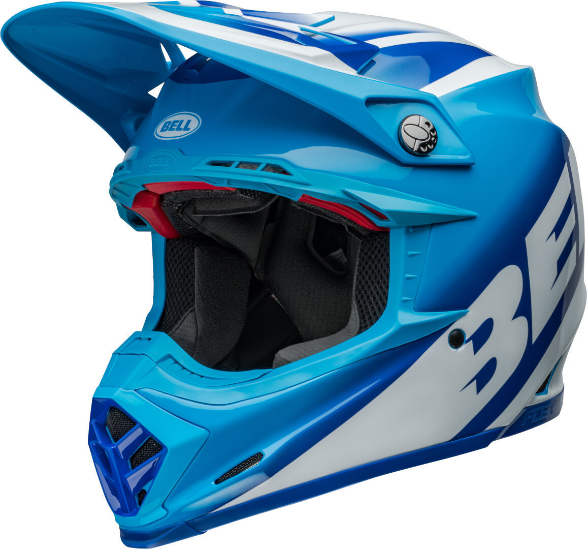 Bell Moto-9S Flex Rail Cască de motocross Albastru/Alb L (58/59) Figura 1