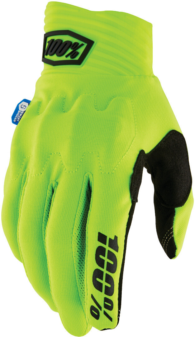100% Cognito Cykelhandskar neongul S Figur 1