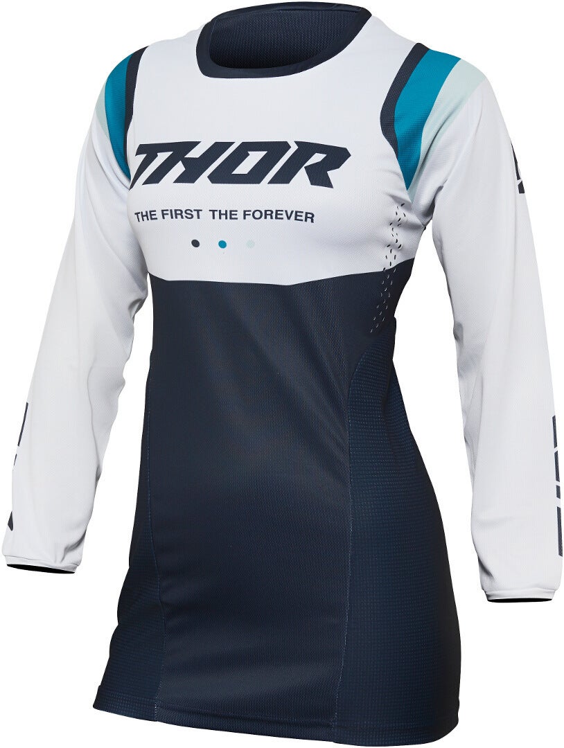 Thor Pulse Rev Dames Motorcross Jersey donkerblauw/wit L Figuur 1