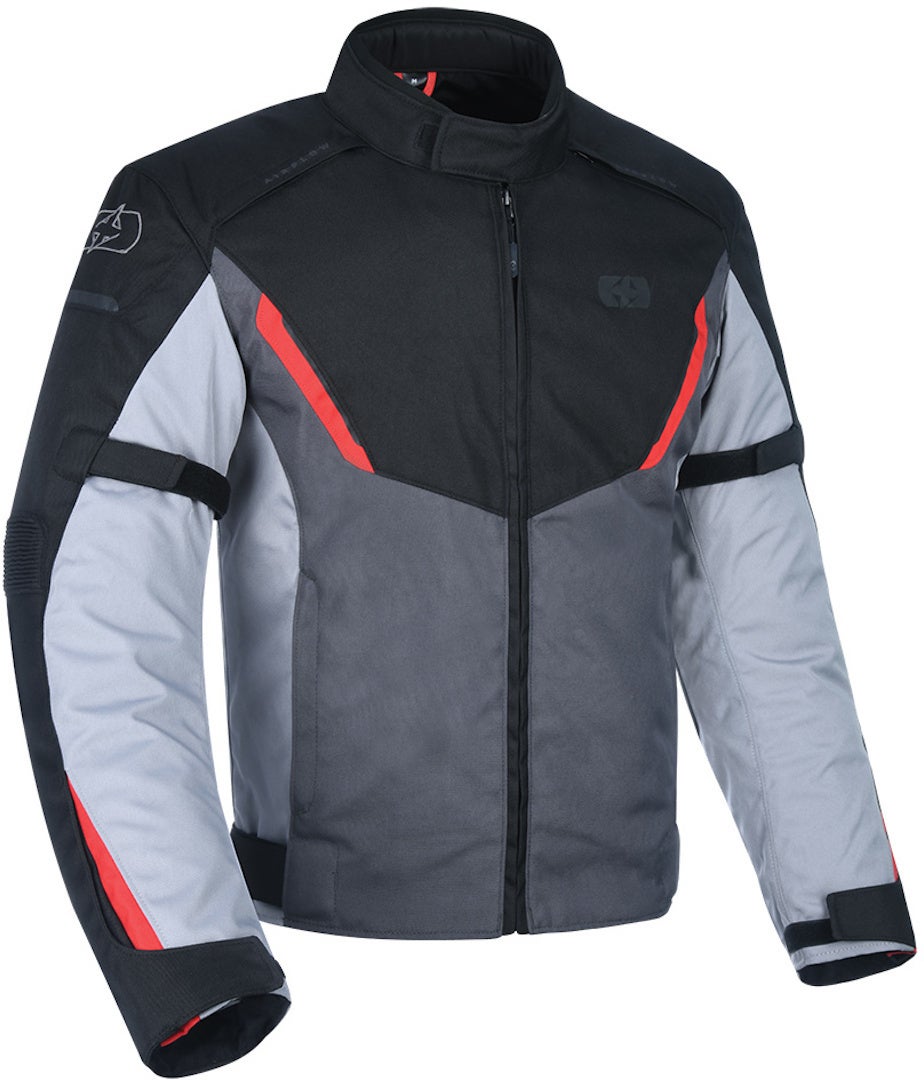 Oxford Delta Motorcycle Textile Jacket black/grey/red 5XL Figure 1