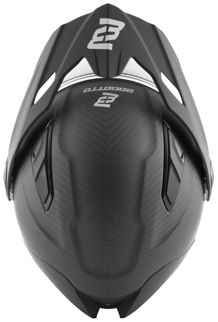 Side view of Bogotto FG-102 Carbon 6K Enduro Flip-Up Helmet