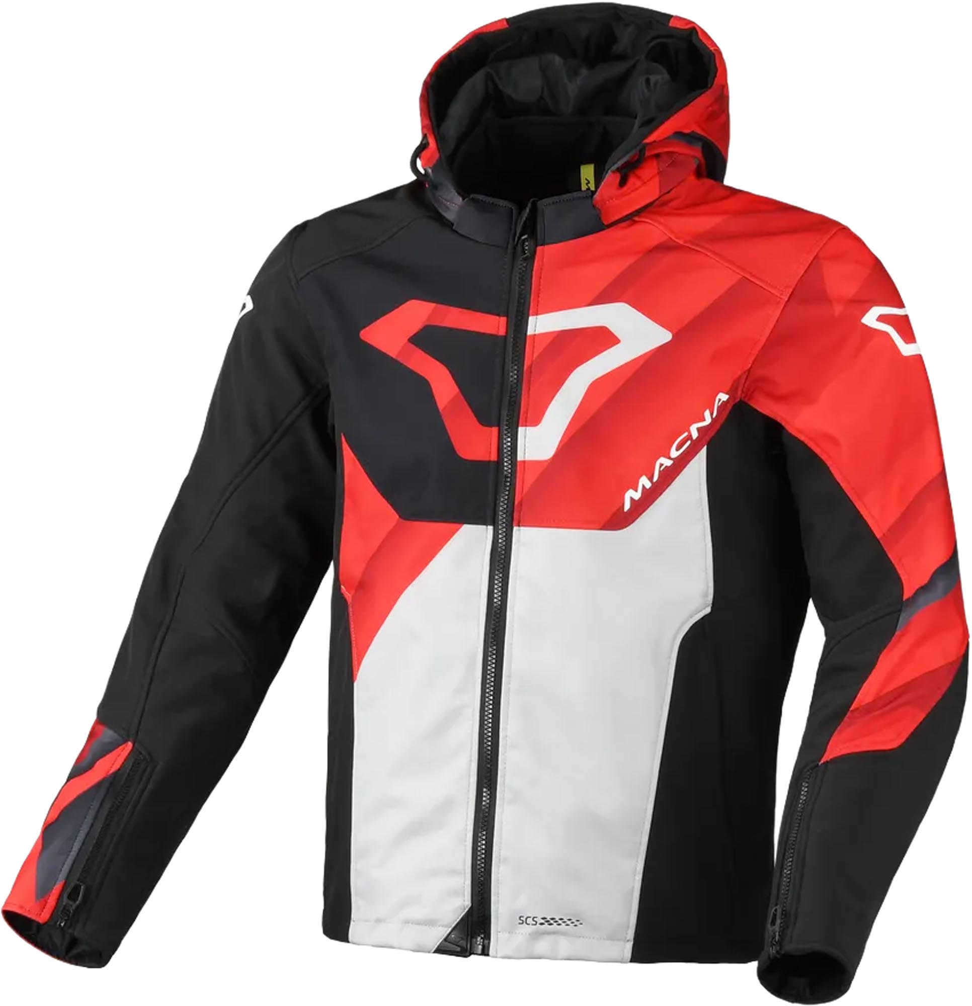 Macna Atracor Chaqueta textil de moto negro/rojo M Figura 1