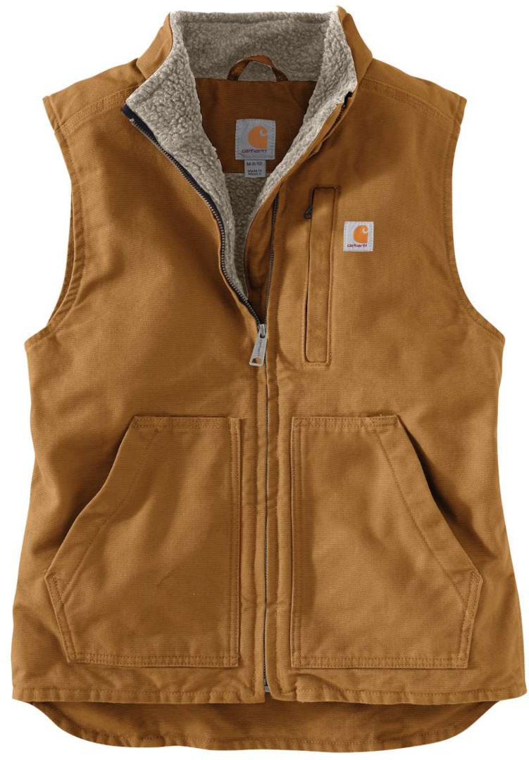 Carhartt Sherpa Lined Mock Neck Vestă pentru doamne Maro XS Figura 1