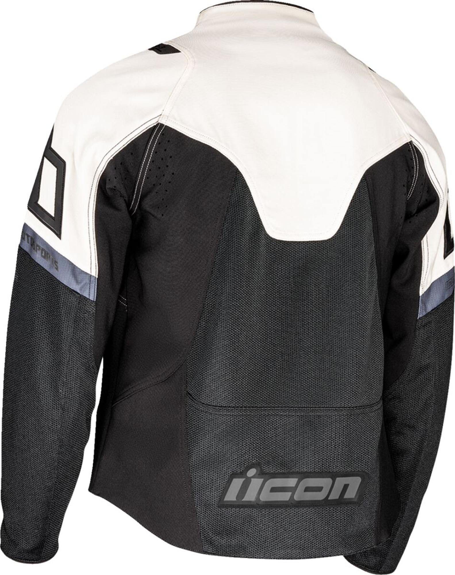 Icon Contra 3 Motorcycle Textile Jacket white/black 2XL Figure 2