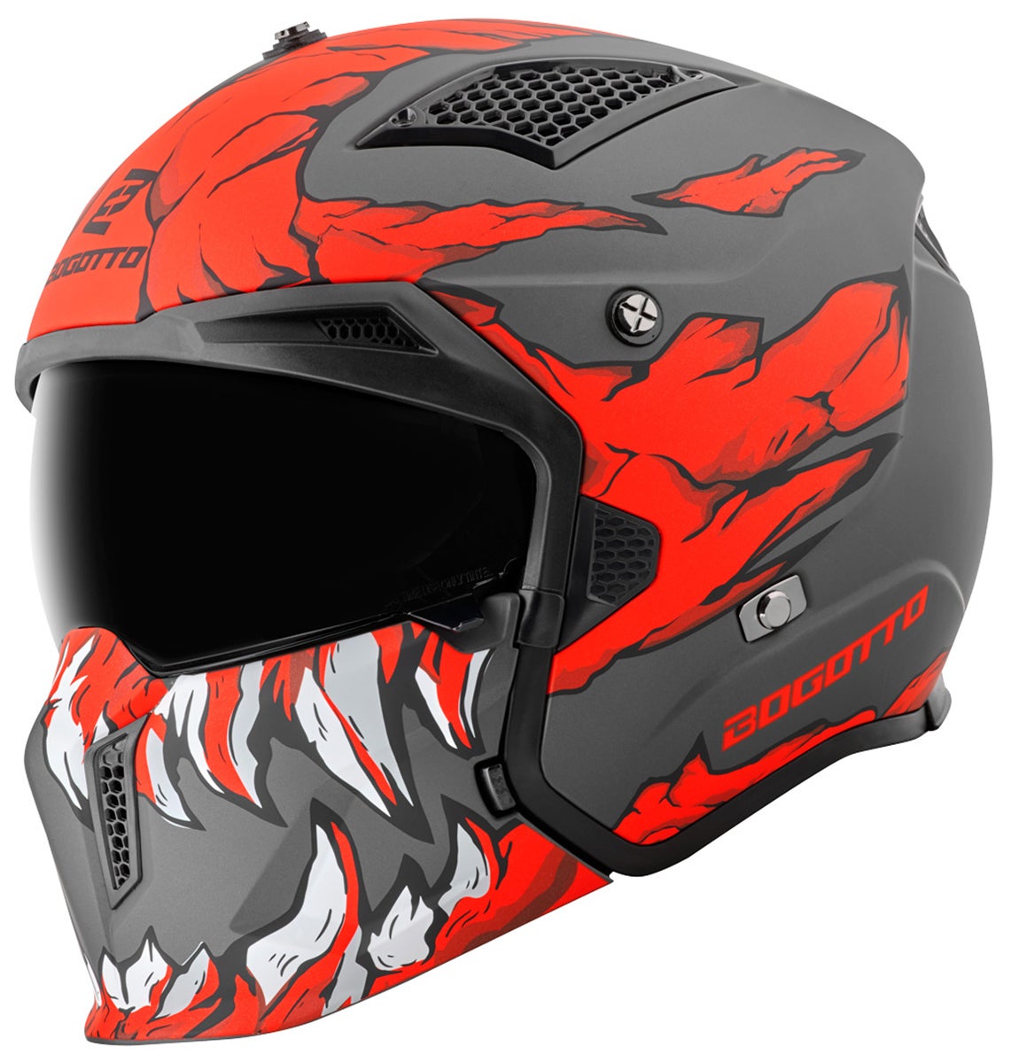 Bogotto Radic Skulash Casco rosso/nero L Figura 1
