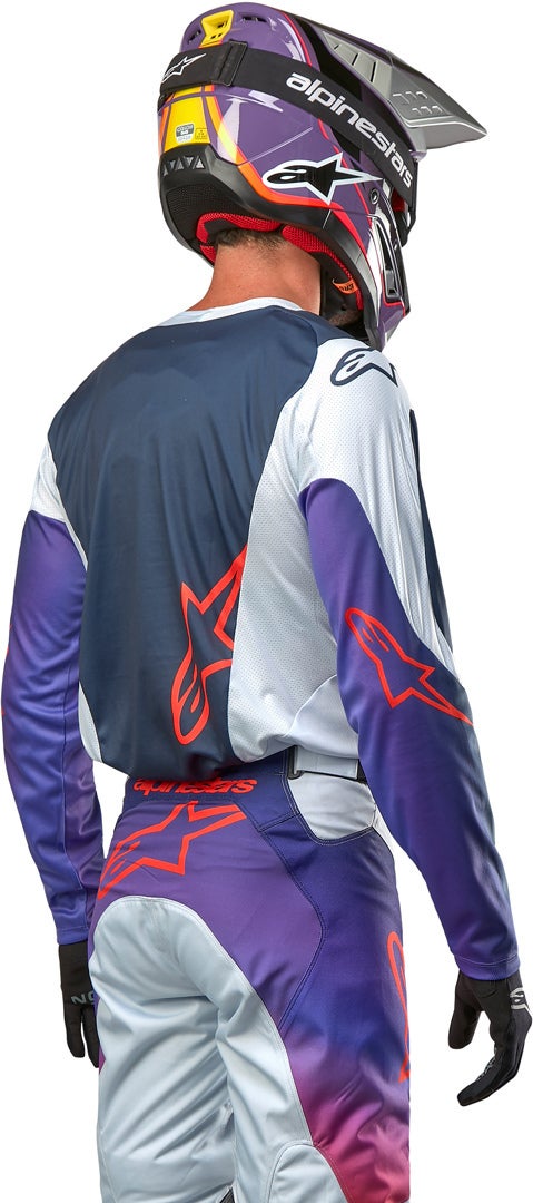 Alpinestars Racer Hoen Motocross Jersey grau/orange M Abbildung 4