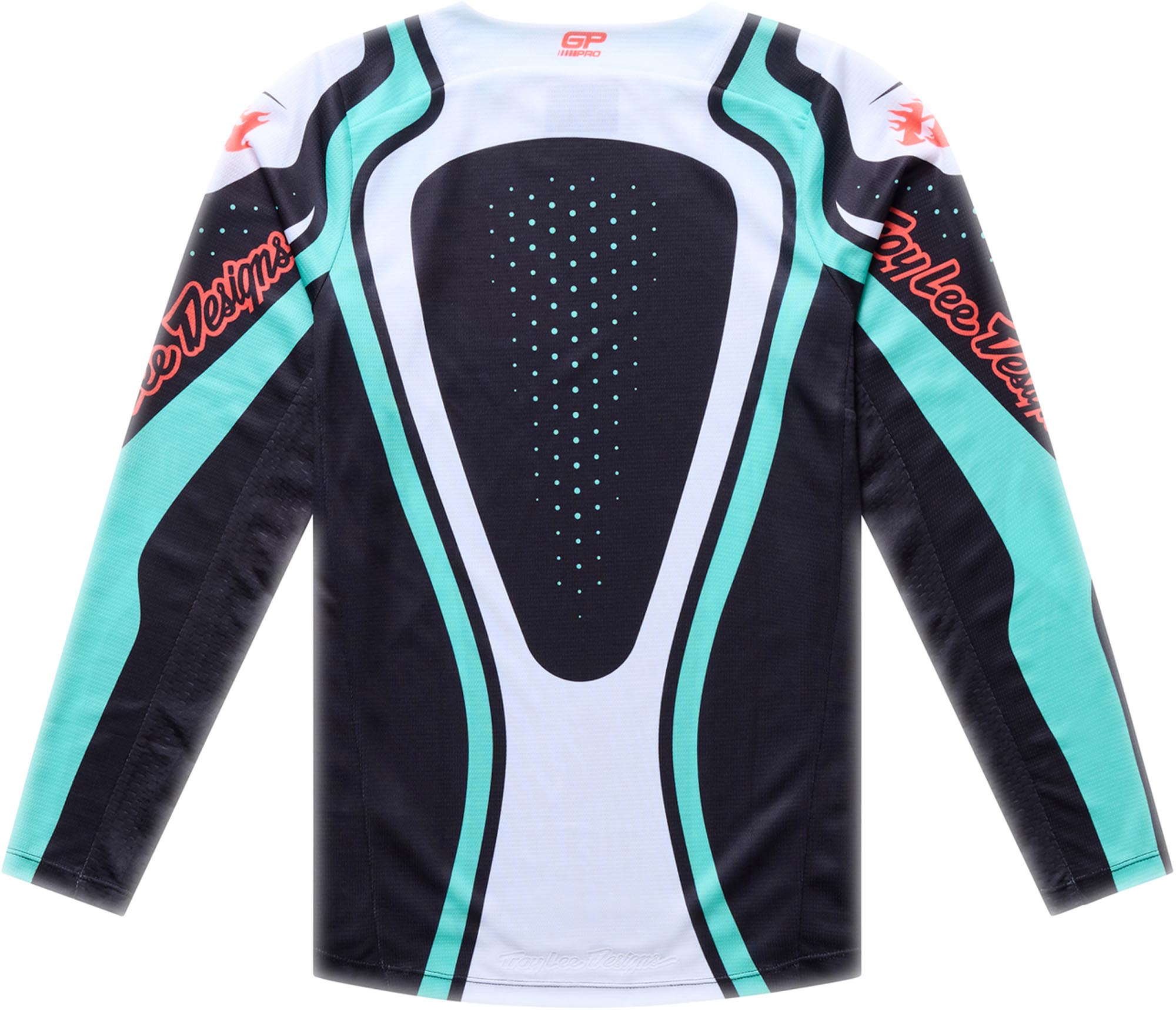 Troy Lee Designs GP Pro Roller Ungdoms motocrosstrøje Sort/turkis L Figur 2