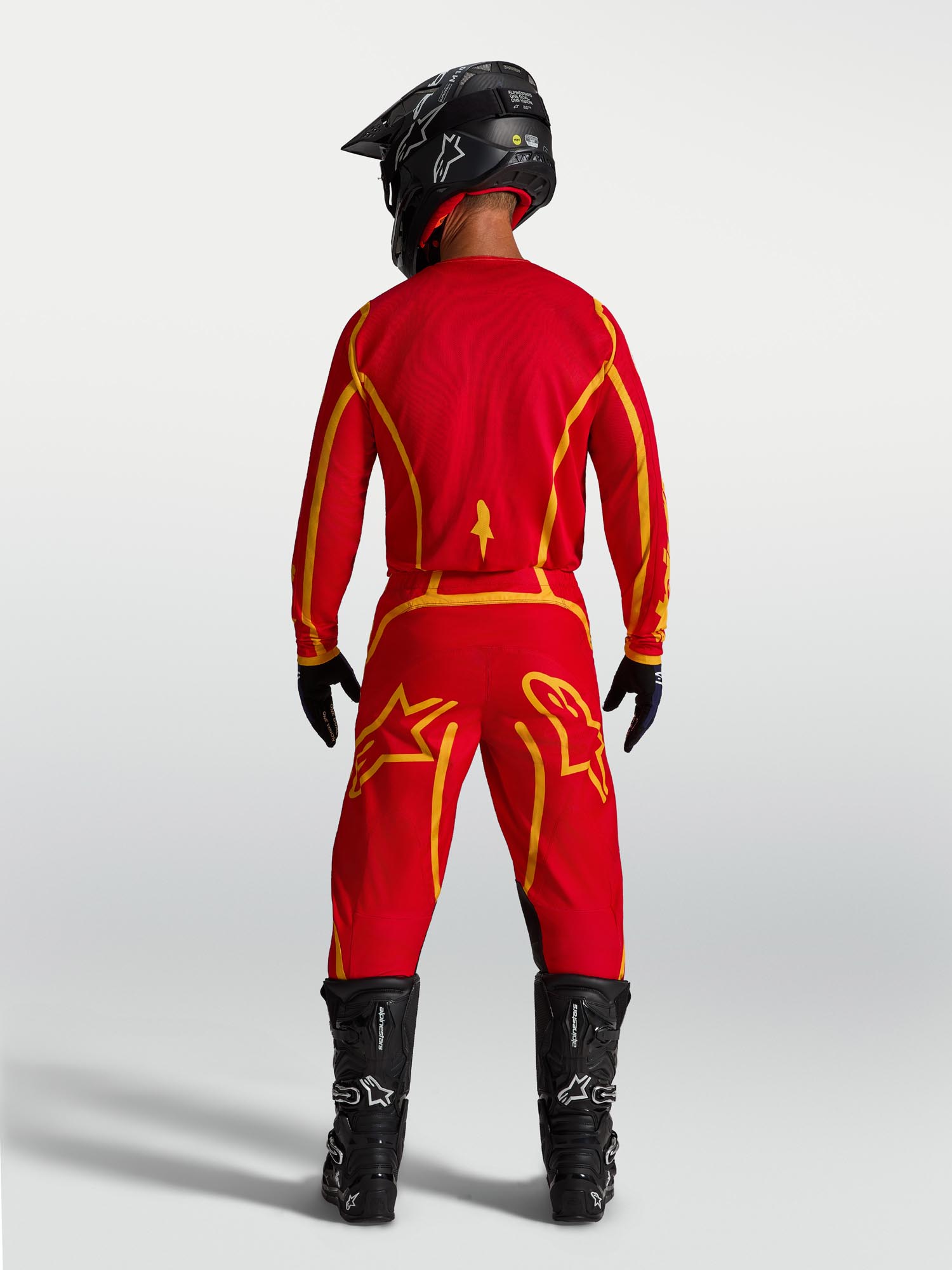 Alpinestars Fluid Apex V2 Pantaloni da motocross rosso/oro 42 Figura 7