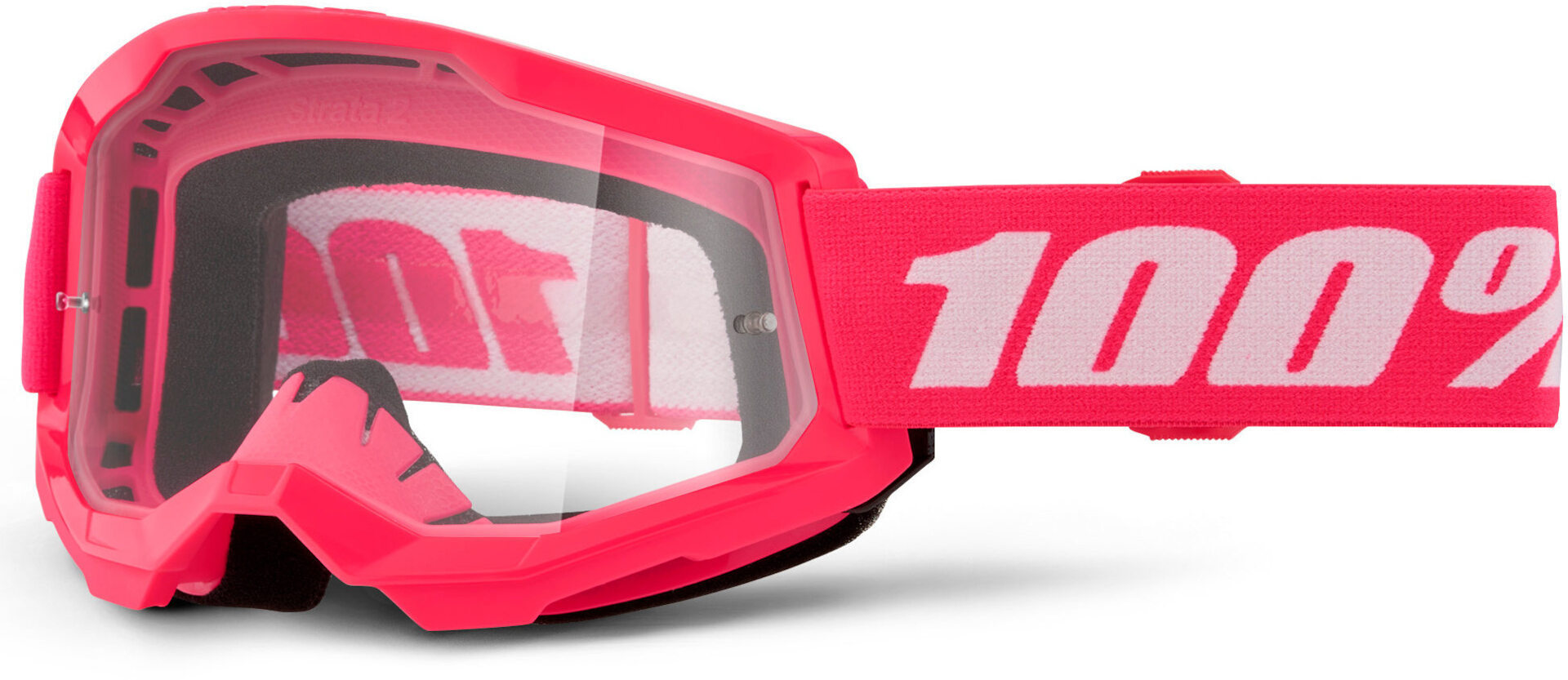 100% Strata 2 Essential Ochelari de motocross roz/alb Figura 1
