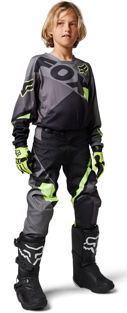 FOX 180 Xpozr Motocrossbyxor för ungdomar grå/gul 24 Figur 9