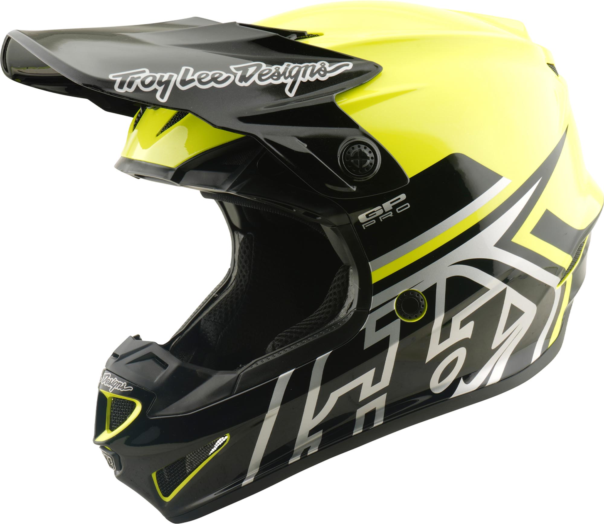 Troy Lee Designs GP Pro MIPS Mono Neon Capacete de Motocross Juvenil Artigo principal Figura 1