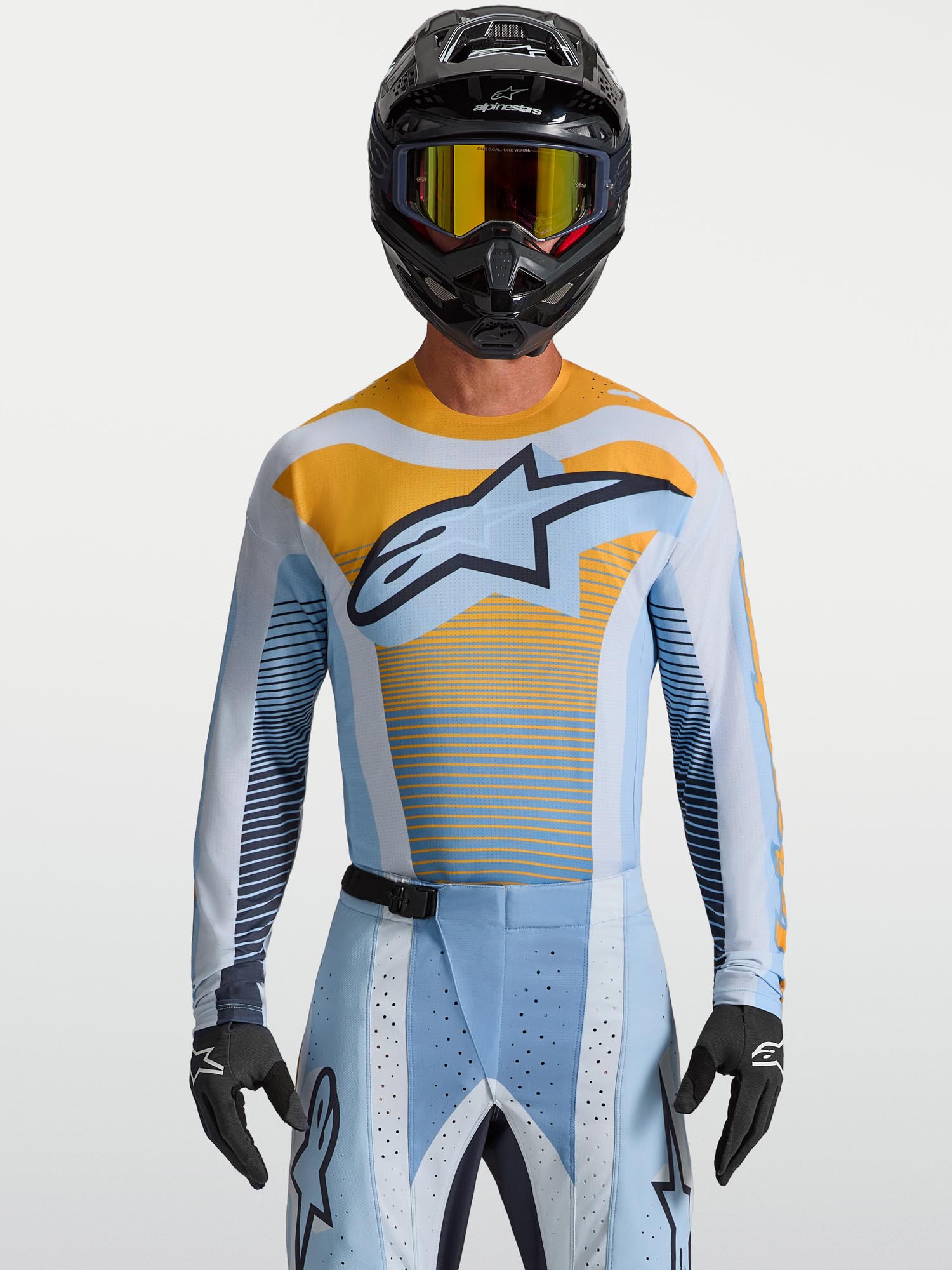 Alpinestars Techstar Maven Motocrosstrøje blå/orange/sort L Figur 7