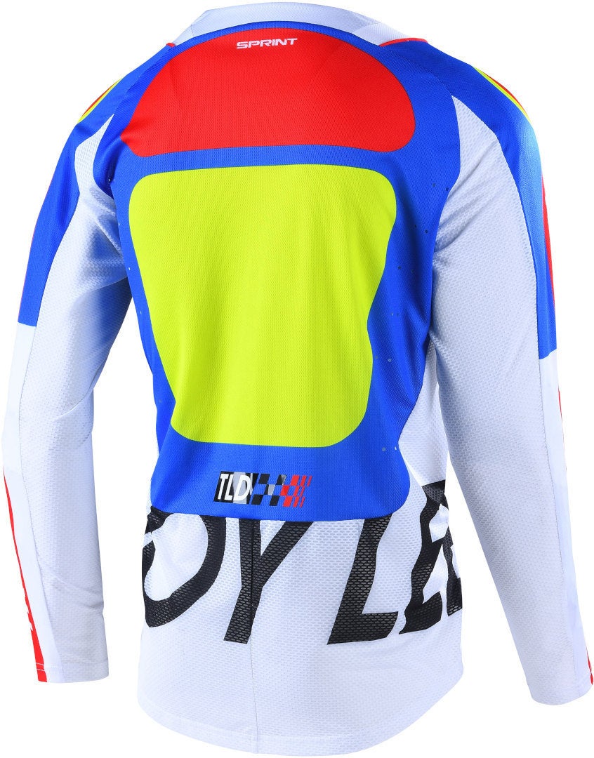 Troy Lee Designs Sprint Drop In Jersey de Bicicleta Juvenil branco/azul/vermelho L Figura 2