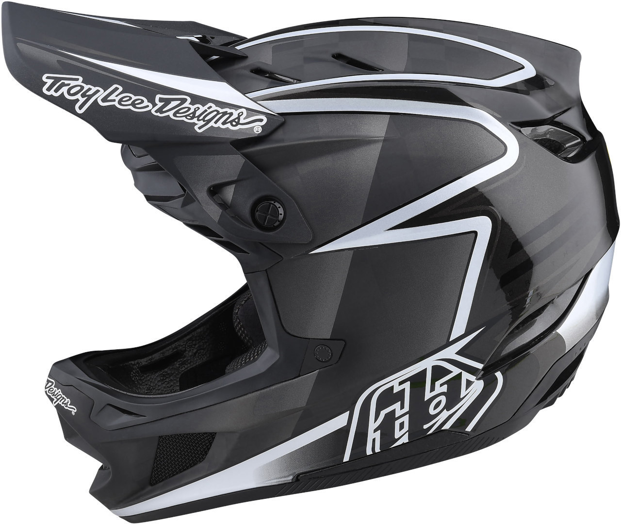 Troy Lee Designs D4 Carbon Lines Casco Downhill nero/grigio M (57/58) Figura 8