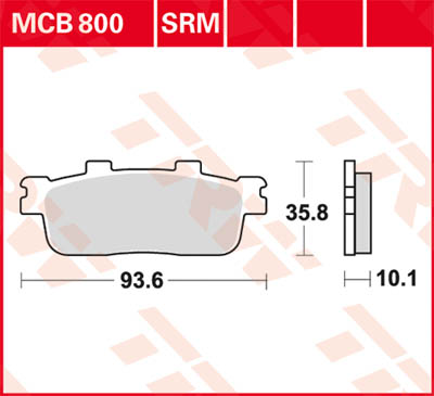TRW Lucas Bremsbelag MCB800 Figur 1