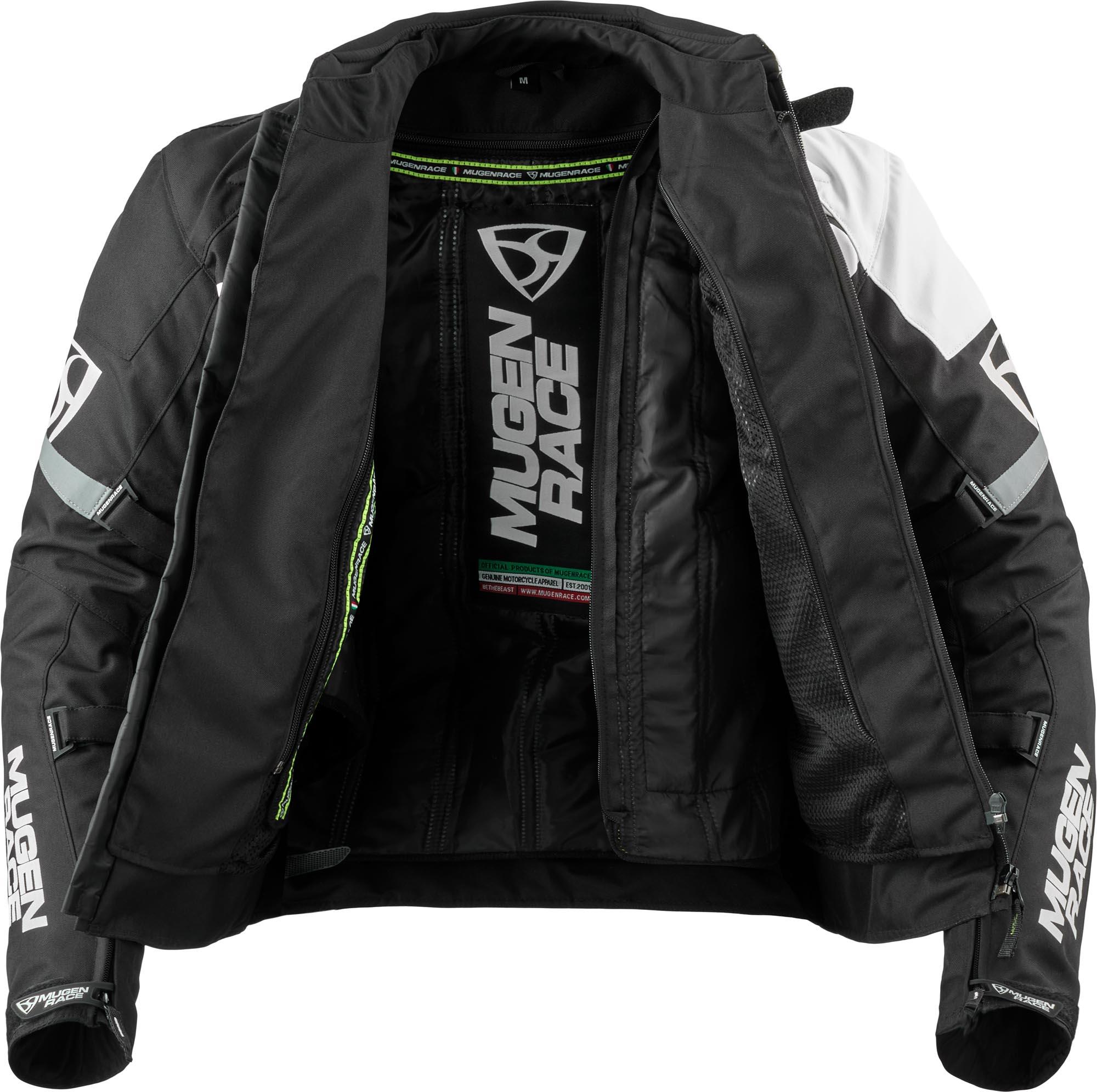 MUGENRACE Aggressore-T wasserdichte Motorrad Textiljacke schwarz/weiß 5XL Abbildung 3