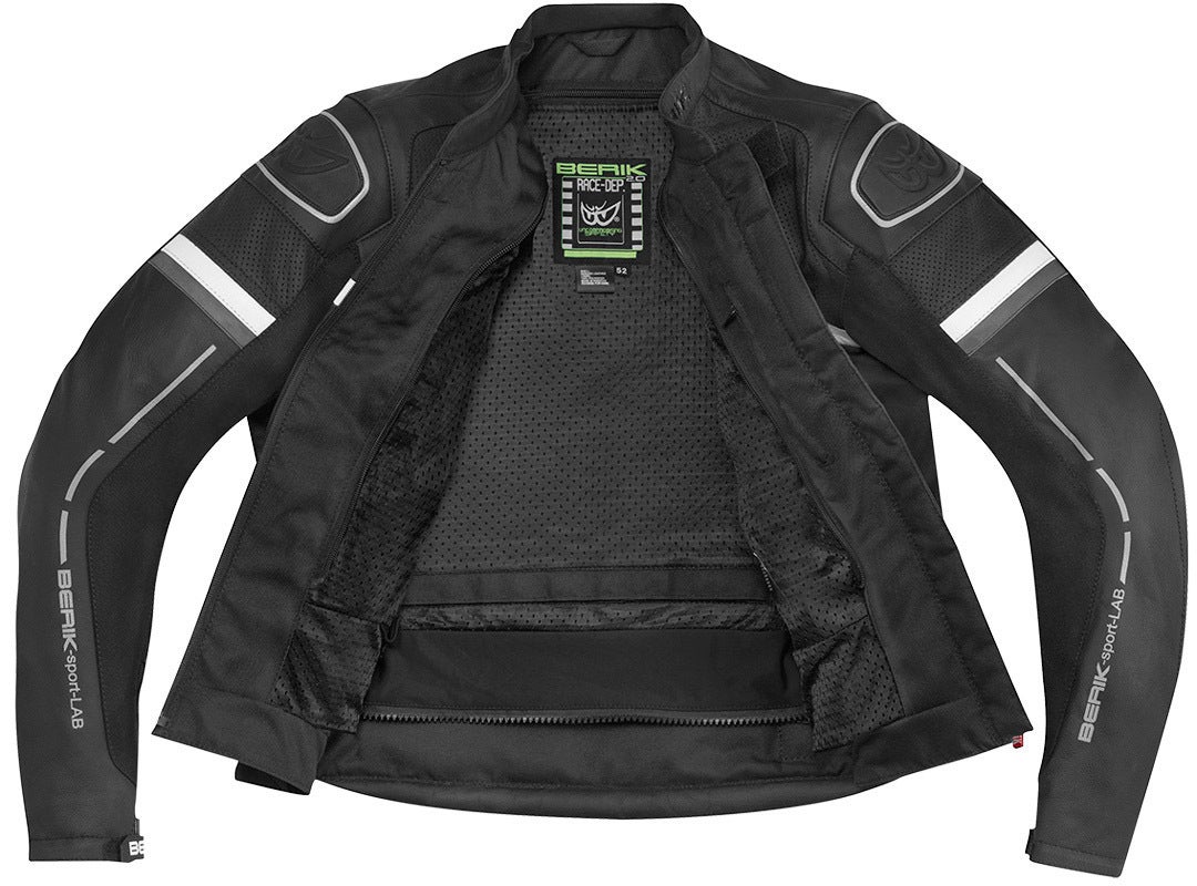 Berik Sportivo Motorrad Lederjacke schwarz/weiß/rot 58 Abbildung 4