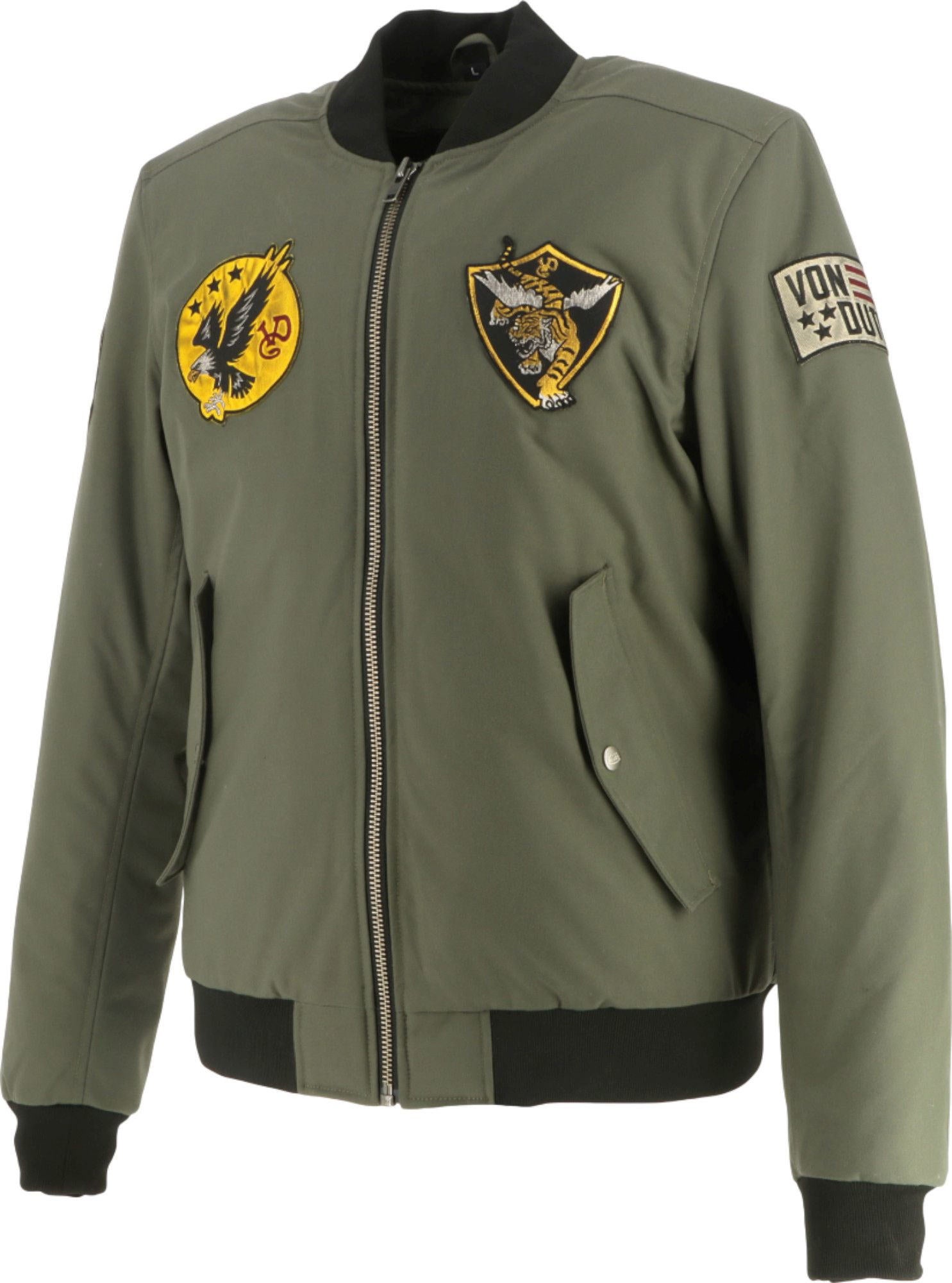 Side view of Von Dutch X Helstons Fight Motorcycle Textile Jacket