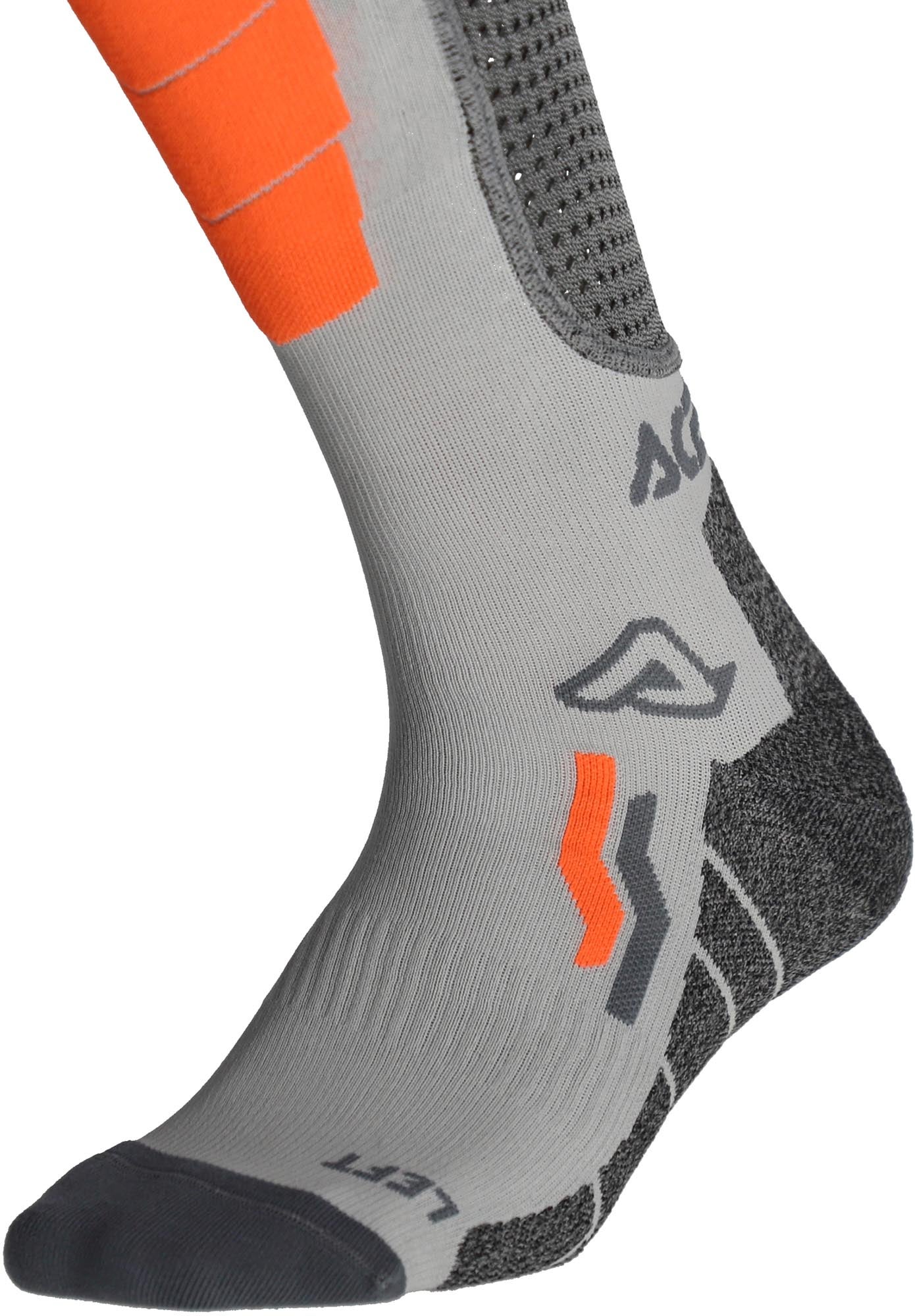 Acerbis X-Leg Vented Pro Motocross knestrømper grå/oransje XXL Figur 6