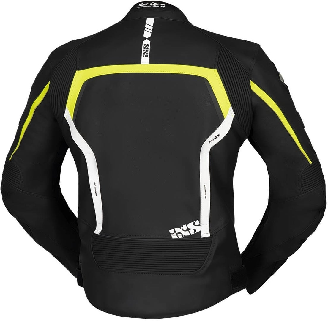 IXS Sport RS-600 1.0 Motorcycle Leather Jacket black/yellow 50 Figure 2