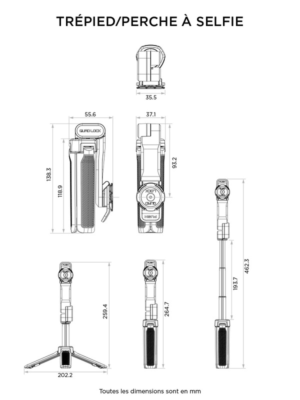 Quad Lock Stativ/selfiepinne Figur 10