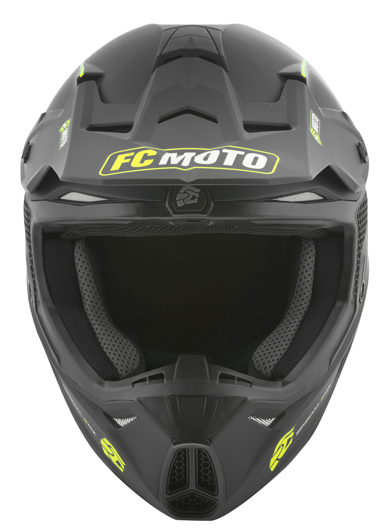 FC-Moto Merkur Straight Motocross Hjälm svart/gul M Figur 4
