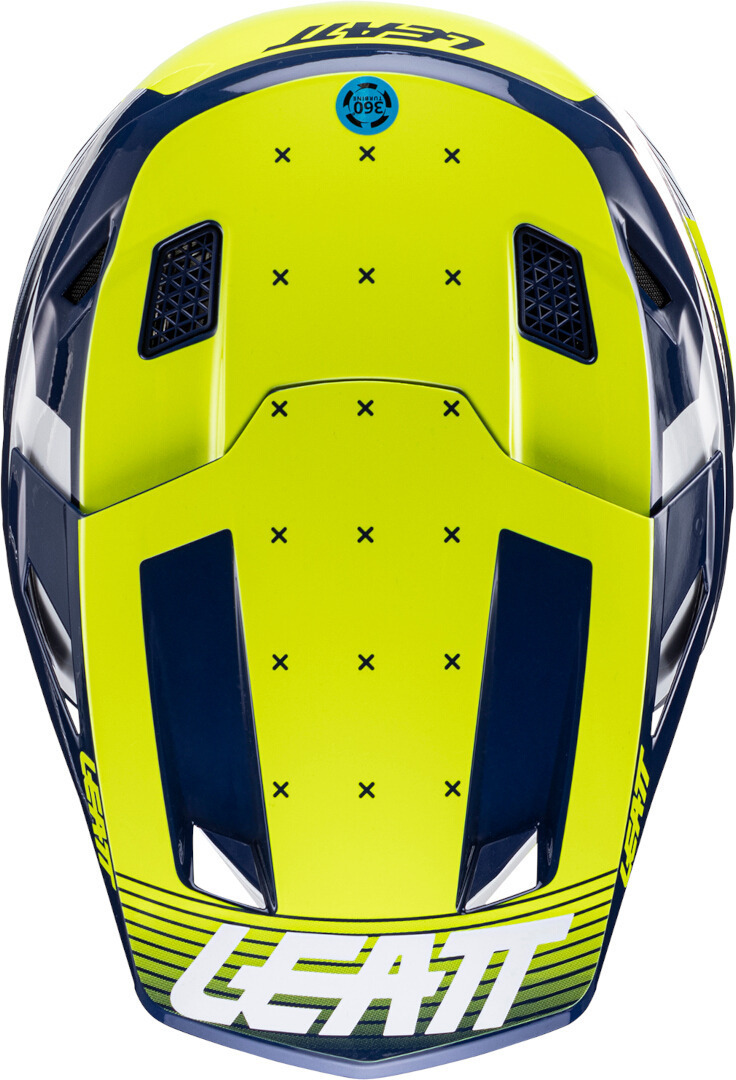 Leatt 7.5 V24 Stripes Cască de motocross cu ochelari de protecție Albastru/Verde S (55/56) Figura 3